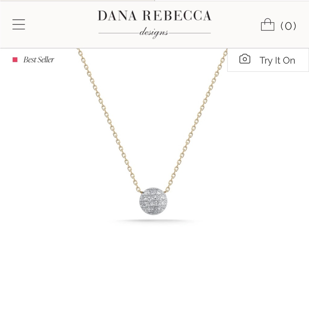 Lauren Joy Mini Diamond Disc Necklace